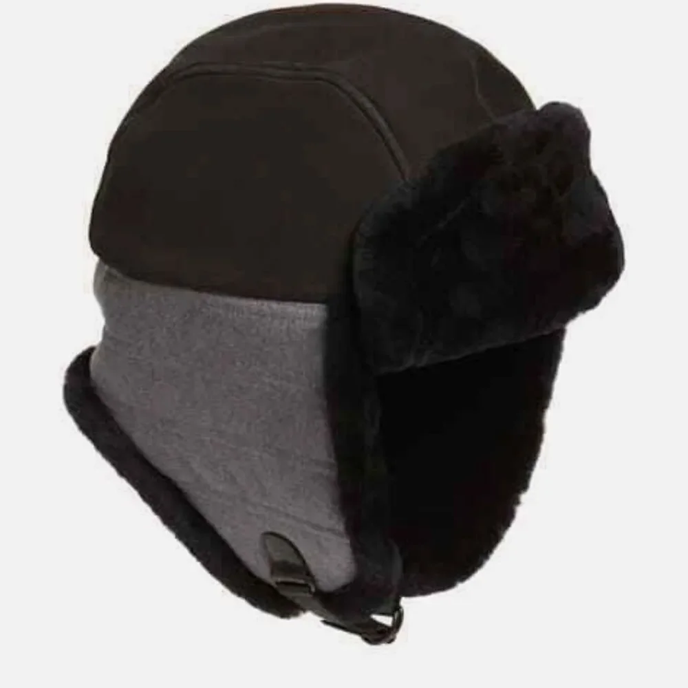 UGG Shearling & Leather Trapper Hat and Gloves Set NWT Neiman Marcus Exclusive
